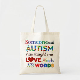 VERLIES GEEN WOORDEN AUTISME TOTE BAG