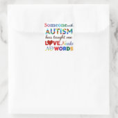 VERLIES GEEN WOORDEN AUTISME VIERKANTE STICKER (Tas)