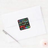 VERLIES GEEN WOORDEN AUTISME VIERKANTE STICKER (Envelop)