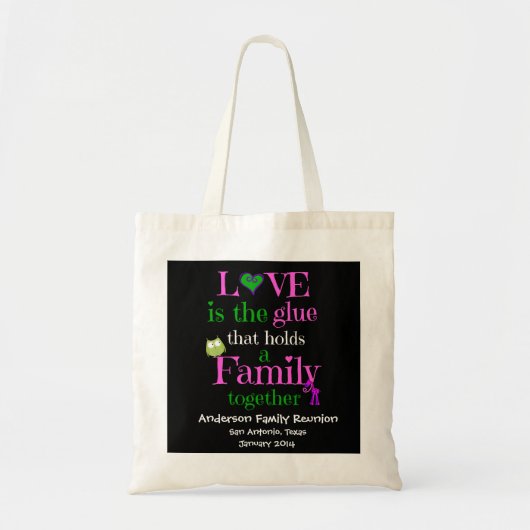 VERLIES GEZINS SAMEN, Cute Reunion Welcome Bags Tote Bag (Voorkant)