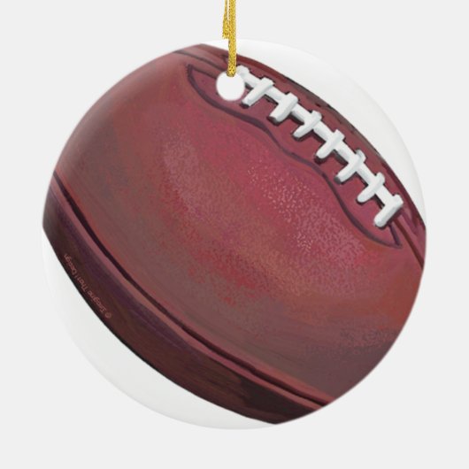 Verlies het Football van de Vaardigheid Win Luck Keramisch Ornament (Achterkant)