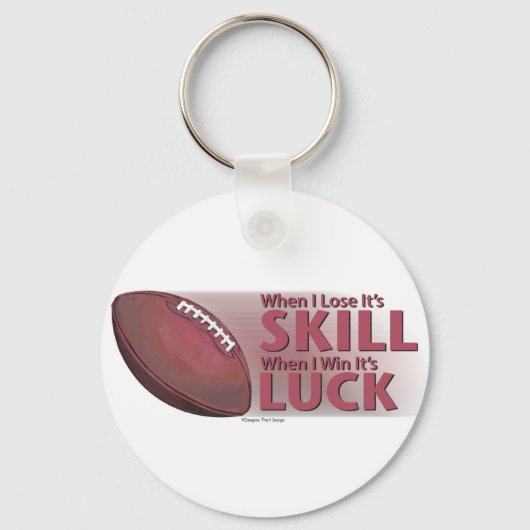 Verlies het Football van de Vaardigheid Win Luck Sleutelhanger (Voorkant)