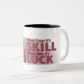 Verlies het Football van de Vaardigheid Win Luck Tweekleurige Koffiemok (Voorkant rechts)