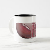 Verlies het Football van de Vaardigheid Win Luck Tweekleurige Koffiemok (Voorkant links)