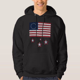 VERLIES HET OF LAAT DE Amerikaanse Betsy Ross Flag Hoodie