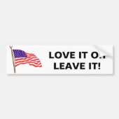 VERLIES HET OF VERLAAT HET (MERICA) BUMPERSTICKER (Voorkant)