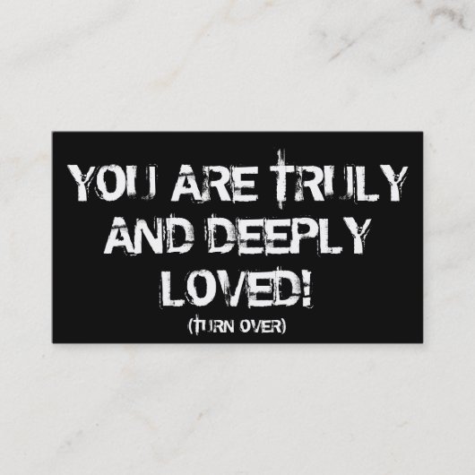 VERLIES HET OP KAARTEN VISITEKAARTJE (Voorkant)