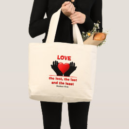 VERLIES HET VERLOREN Inspirerend Christelijk Grote Tote Bag