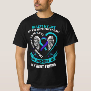 Verlies in herinnering aan mijn beste vriend zelfm t-shirt