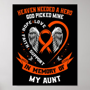 Verlies in het geheugen van mijn tante Leukemia Aw Poster