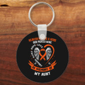 Verlies in het geheugen van mijn tante Leukemia Aw Sleutelhanger (Voorkant)