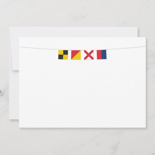 VERLIES IN kleurrijke Nautical Signal-vlaggen (Voorkant)