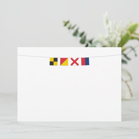 VERLIES IN kleurrijke Nautical Signal-vlaggen (Staand voorkant)