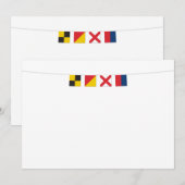 VERLIES IN kleurrijke Nautical Signal-vlaggen (Voorkant / Achterkant)