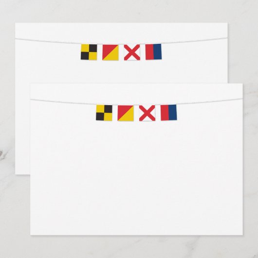 VERLIES IN kleurrijke Nautical Signal-vlaggen (Voorkant / Achterkant)