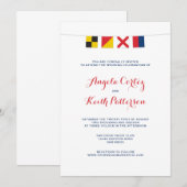 VERLIES IN kleurrijke Nautical Signal-vlaggen Kaart (Voorkant / Achterkant)