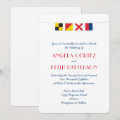 VERLIES IN kleurrijke Nautical Signal-vlaggen Kaart (Voorkant / Achterkant)