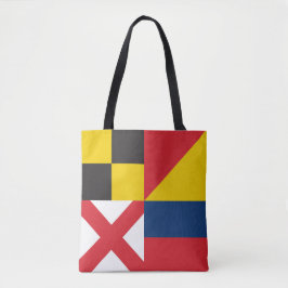 VERLIES IN kleurrijke Nautical Signal-vlaggen Tote Bag