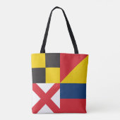 VERLIES IN kleurrijke Nautical Signal-vlaggen Tote Bag (Achterkant)