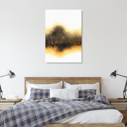 VERLIES IN MISTY GOLD CANVAS AFDRUK (Insitu (Slaapkamer))
