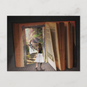 Verlies in verbeelding bij lezen boek briefkaart (Voorkant)