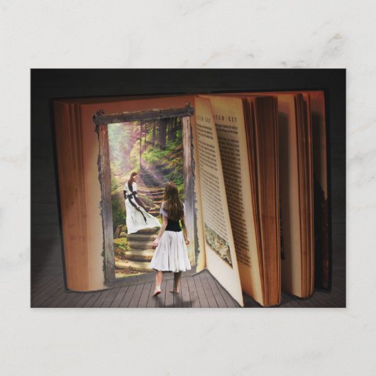 Verlies in verbeelding bij lezen boek briefkaart (Voorkant)