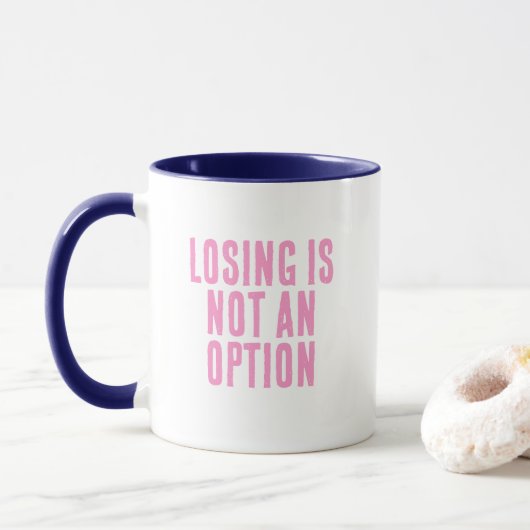 Verlies is geen optie mok (Met donut)