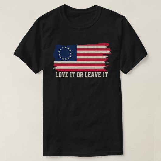 VERLIES IT OF VERLAAT IT-RUSTIGE BEZIG OVER Vlag T-shirt (Design voorkant)