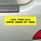 VERLIES JE CAT-CONTROLE ONDER MIJN BANDEN BUMPERSTICKER (Op auto)