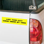 VERLIES JE CAT-CONTROLE ONDER MIJN BANDEN BUMPERSTICKER (Op Truck)