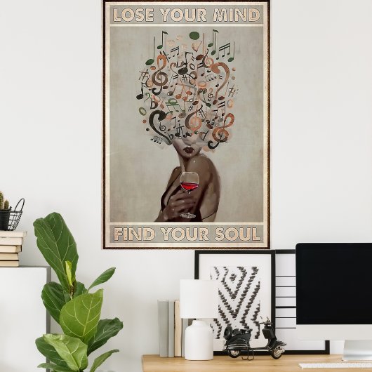 Verlies je geest Vind je ziel Poster (Thuiskantoor)