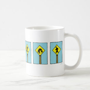 "Verlies je hoofd niet" Humoureus Street Sign Comi Koffiemok