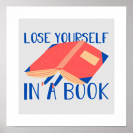 Verlies je zelf in een boek poster