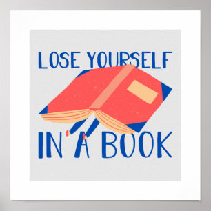 Verlies je zelf in een boek poster