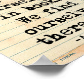 Verlies jezelf in Boeken citeert de muur Kunst Poster (Hoek)