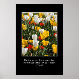 Verlies jezelf in dienst van anderen poster