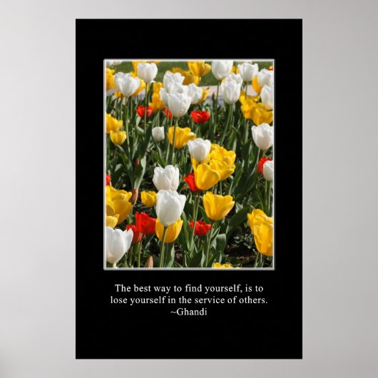 Verlies jezelf in dienst van anderen poster (Voorkant)