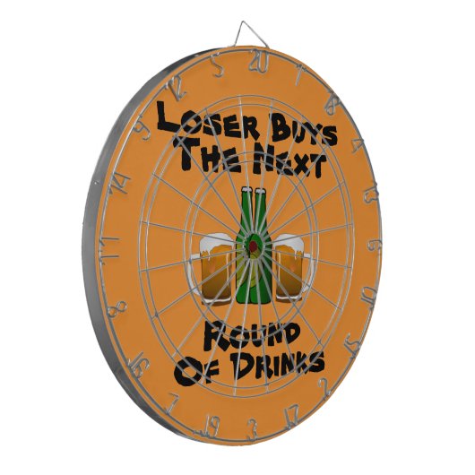VERLIES KOPEN VOLGENDE ROND Funny Beer Mokken Dartbord (Voorkant Links)