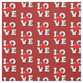 VERLIES Maple Leaf Canada White op Red Stof (Swatch)
