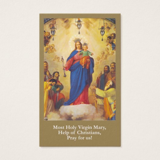 Verlies Maria Hulp van Christenen Gebed Sympathie  Visitekaartje (Voorkant)
