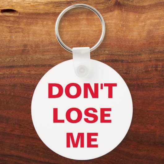 Verlies me niet sleutelhanger (Voorkant)