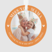 Verlies Memorial Keepsake Foto Modern Ornament (achterkant)