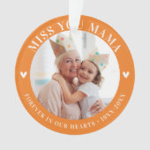 Verlies Memorial Keepsake Foto Modern Ornament (voorkant)