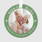 Verlies Memorial Keepsake Foto Modern Ornament (voorkant)