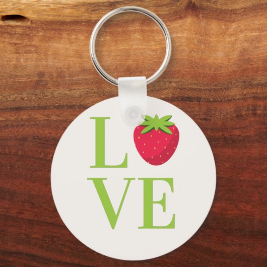 VERLIES MET Cute Strawberry Sleutelhanger (Voorkant)