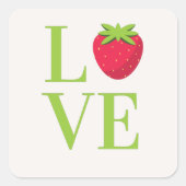 VERLIES MET Cute Strawberry Vierkante Sticker (Voorkant)