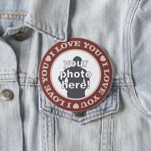 VERLIES MET DE aangepaste PHOTO-knop (groot) Ronde Button 4,0 Cm (In situ)