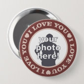 VERLIES MET DE aangepaste PHOTO-knop (groot) Ronde Button 4,0 Cm (Voorkant /achterkant)