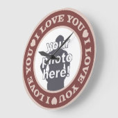 VERLIES MET UW PHOTO aangepaste wandklok (Hoek)