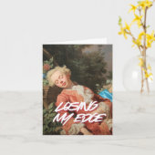 "Verlies Mijn Rand" Kunst Wenskaart Kaart (Gele Bloem)